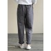 DIY Spring Wide Leg Pants Women's Gray Gifts Elastic Waist Patchwork Pant