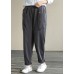 DIY Spring Wide Leg Pants Women's Gray Gifts Elastic Waist Patchwork Pant