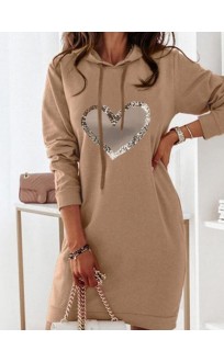 long sleeve hooded sweatshirt dress HF1210-02-01