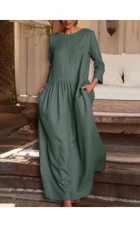 solid color temperament dress HF2208-04-03