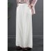 Retro Semi Elastic Waist Wide Leg Pants Women's New Spring Casual Hemp Color Pants