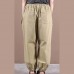 Autumn  three-dimensional pocket elasticated foot pleated casual pants