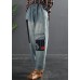 Retro Patch Embroidered Jeans Women's Spring Loose Harem Pants