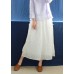 French White Embroidery Casual Pants Trendy Plus Size Summer Elastic Waist Work Pant